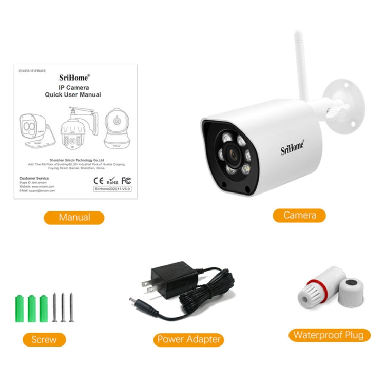 SriHome SH034C 4.0MP AI Humanoid Tracking WiFi Outdoor Surveillance Camera SriHome SH034C 4.0MP AI Humanoid Tracking WiFi Outdoor Surveillance Camera